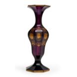 A BOHEMIAN GLASS VASE, 19TH CENTURY