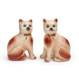 A PAIR OF CAT FIGURES