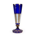 A BOHEMIAN GLASS VASE, 19TH CENTURY