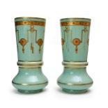 A PAIR OF OPALINE GOBLETS
