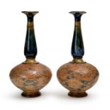 A PAIR OF VASES, ROYAL DOULTON