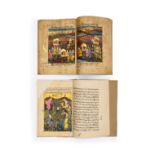 TWO ILLUMINATED AND ILLUSTRATED SHAHNAMEH MANUSCRIPTS, 19TH/20TH CENTURY, PERSIA