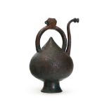 A TINNED COPPER EWER, 18TH/19TH CENTURY, PERSIA
