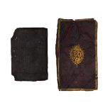 TWO MANUSCRIPT LEATHER BINDINGS, 18TH CENTURY AND LATER