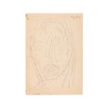 TYEB MEHTA, HEAD, PENCIL/CHARCOAL ON PAPER, SIGNED & DATED TOP RIGHT