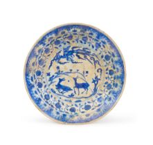 A HIGHLY RARE & ACADEMIC TIMURID BLUE & WHITE BOWL FOR CHINESE MARKET, 14TH CENTURY, PERSIA