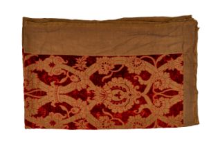 AN ITALIAN VOIDED SILK & VELVET (CATMA) PANEL HANGING, FOR OTTOMAN MARKET, 17TH CENTURY