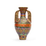 A POTTERY ALHAMBRA VASE, SPAIN, 19TH CENTURY,