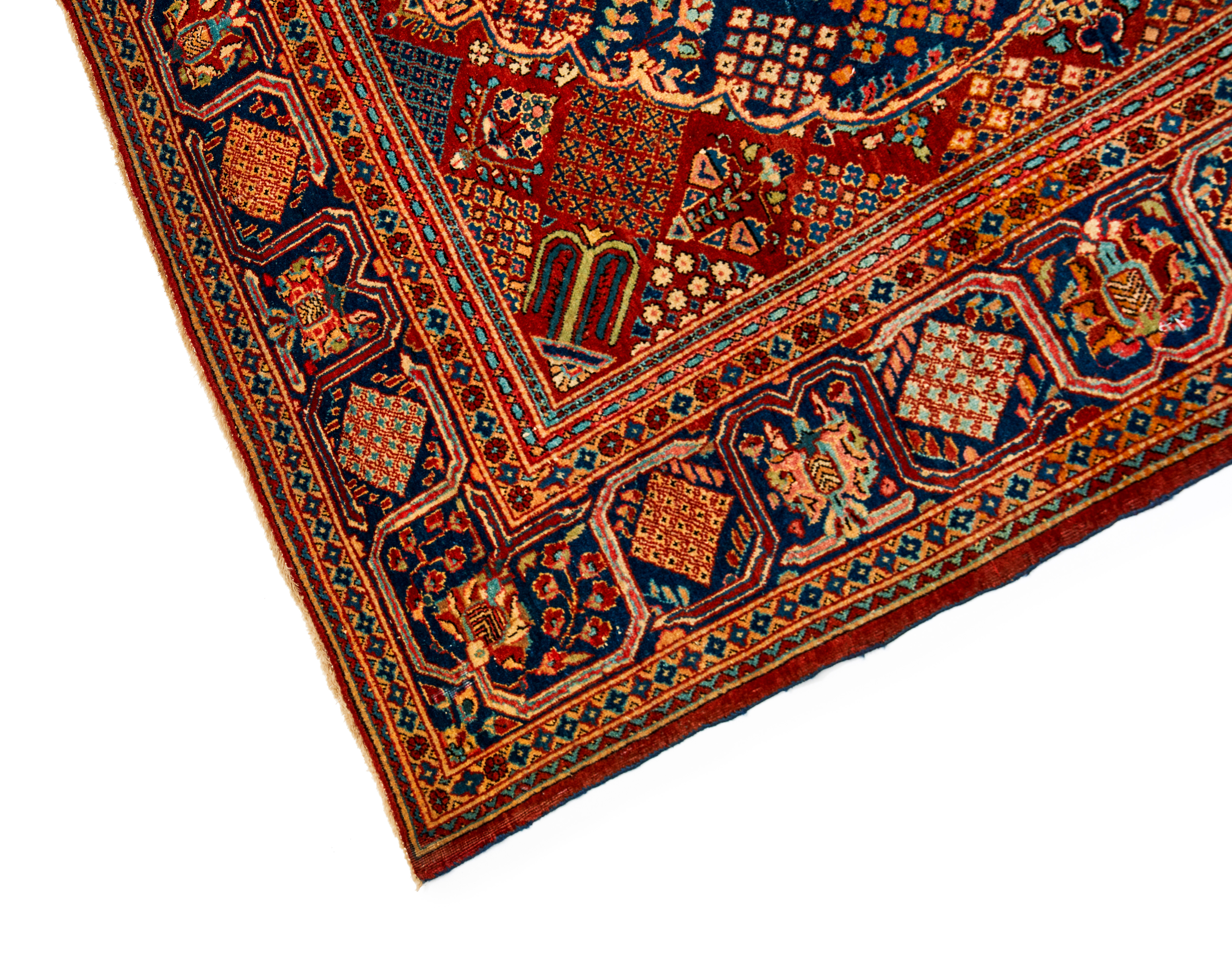 A KHANAMI DESIGN PERSIAN KASHAN RUG - Image 2 of 3