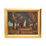 GREEN PARK SCENE, OIL ON CANVAS, SIGNED, ZAID SALIH, IRAQ