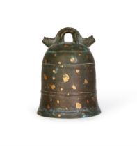 A CHINESE GILT-SPLASHED BRONZE BELL 17TH/18TH CENTURY