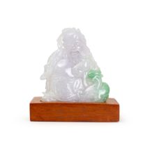 A CHINESE JADE AMULET OF A BUDDHA, QING DYNASTY (1644-1911)