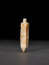 A CHICKEN BONE JADE AWL SHAPE PENDANT, NEOLITHIC PERIOD, LIANGZHU CULTURE