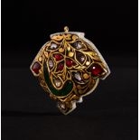 A MUGHAL GEM SET JADE PENDANT, 19TH CENTURY, INDIA