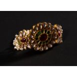 A LARGE MUGHAL GEM SET & ENAMELLED GOLD BRACELET, 19TH CENTURY