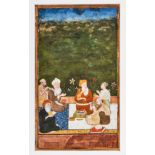 AN INDIAN MINIATURE DEPICTING SHEIKS & ATTENDENTS, MUGHAL, INDIA, 18TH CENTURY