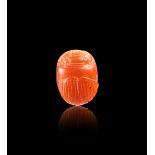 AN EGYPTIAN AGATE SCARAB