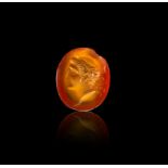 A GREEK CARNELIAN INTAGLIO OF A NOBLE MAN