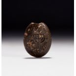 AN EARLY JEWISH JASPER STAMP SEAL LATE ROMAN TO BYZANTINE PERIOD, CIRCA 4TH-6TH CENTURY A.D