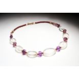 A ROMAN ROCK CRYSTAL & AMETHYST NECKLACE., CIRCA 1ST CENTURY A.D.