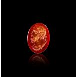 A GREEK CARNELIAN INTAGLIO OF A NOBLE MAN