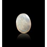 AN AGATE INTAGLIO OF A NAKED MAIDEN