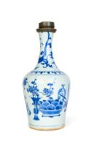 A BLUE AND WHITE INSCRIBED GARLIC-MOUTH VASE TRANSITIONAL PERIOD, MID-17TH CENTURY