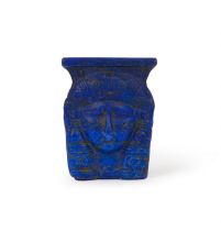 AN EGYPTIAN LAPIS LAZULI AMULET OF HATHOR PTOLEMAIC PERIOD, CIRCA 332-30 B.C.