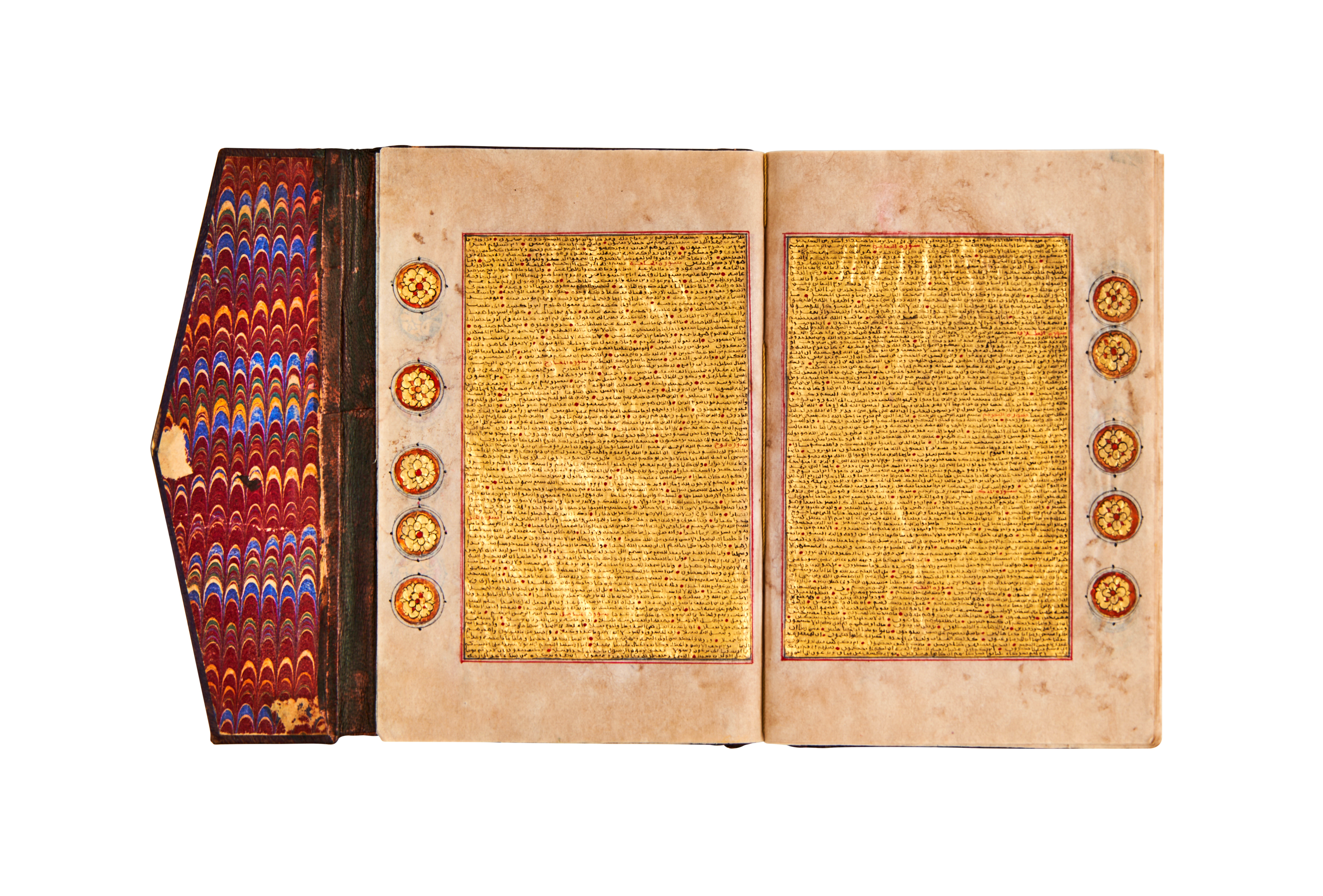 A COMPLETE GOLD MINIATURE QURAN, FOR HIS EXCELLENCE ABU ABDALLAH YUSEF, DATED 1288AH, COPIED BY FAT - Image 6 of 9