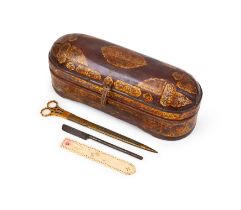 AN OTTOMAN CALLIGRAPHY SET INCLUDING PEN CASE, 19TH CENTURY, TURKEY