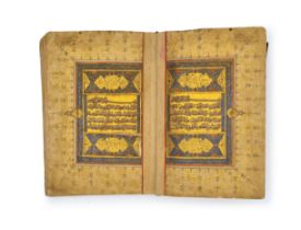 A RARE ILLUMINATED ILKHANID QURAN, YAQUT AL-MUSTA'SIMI SCHOOL, 13TH-14TH CENTURY, IRAN/IRAQ