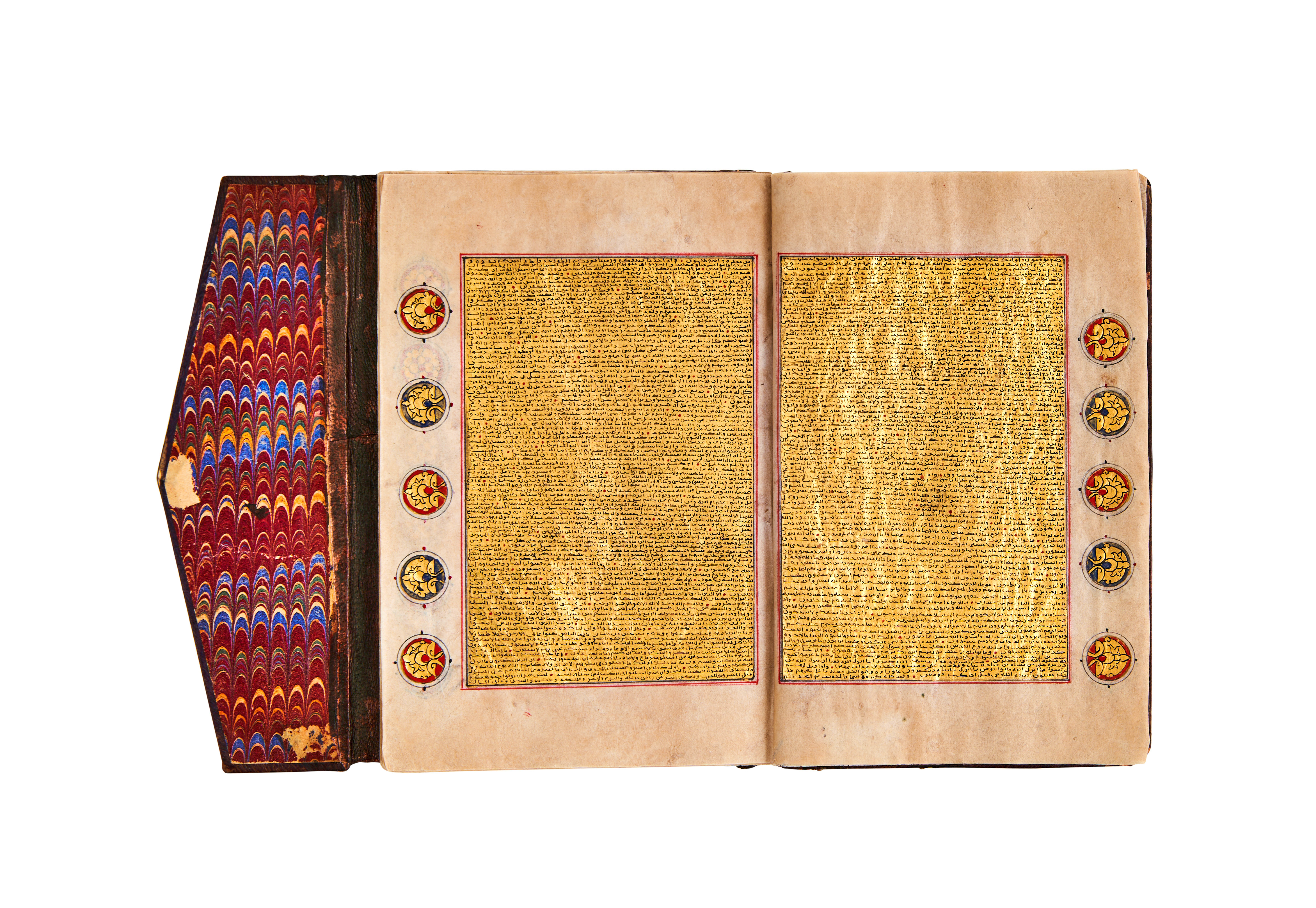 A COMPLETE GOLD MINIATURE QURAN, FOR HIS EXCELLENCE ABU ABDALLAH YUSEF, DATED 1288AH, COPIED BY FAT - Image 3 of 9