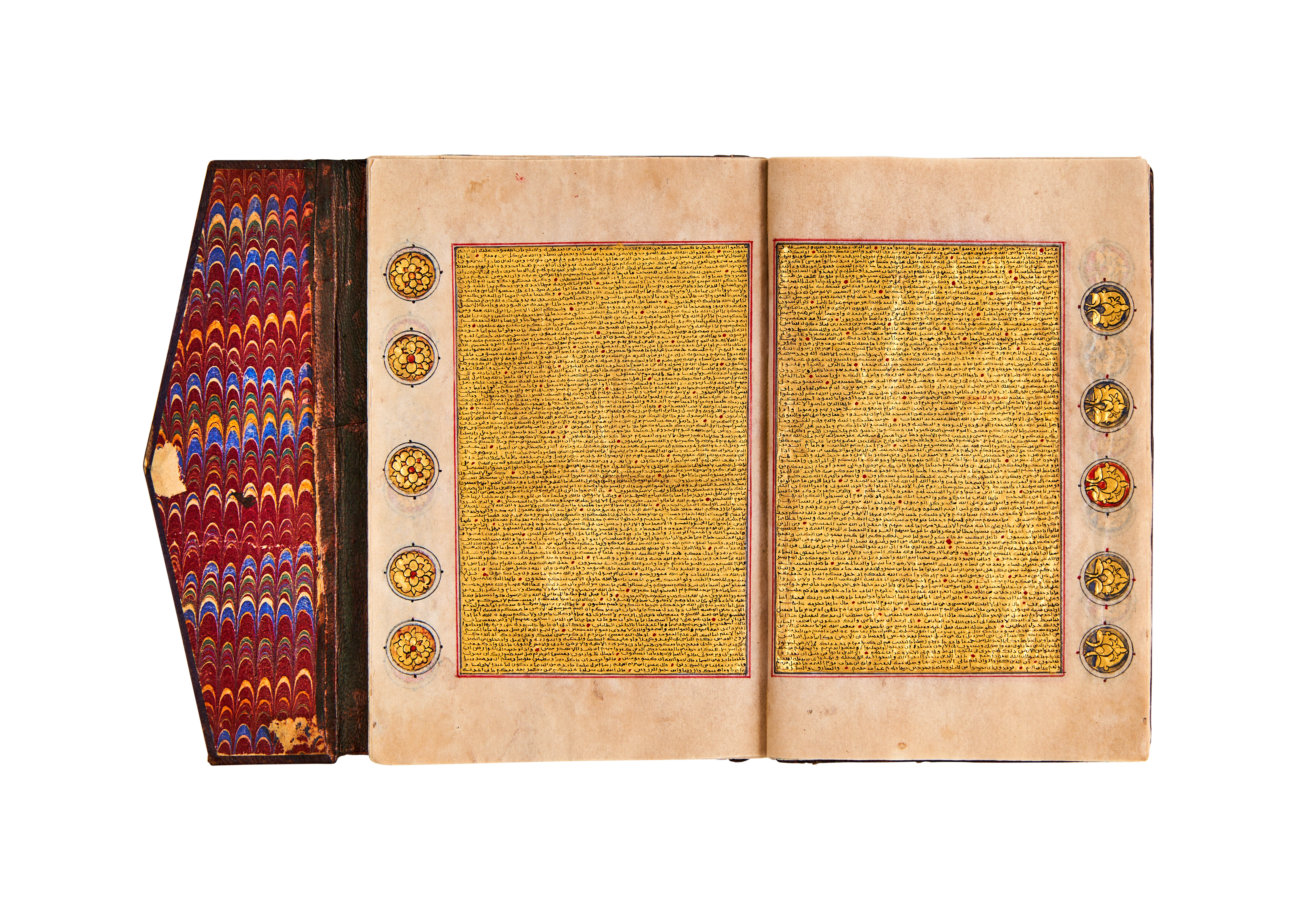 A COMPLETE GOLD MINIATURE QURAN, FOR HIS EXCELLENCE ABU ABDALLAH YUSEF, DATED 1288AH, COPIED BY FAT - Image 5 of 9