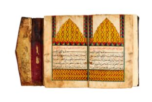 A RARE SAUDI QURAN WRITTEN BY ABDULLAH BIN AHMED BIN HASSAN BIN RASHID BIN AFALIQ AL-AHSA'I, NAJDI A