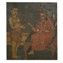 SHIVA AS AN ASCETIC APPROACHES ANNAPURNA FOR ALMS, BENGAL SCHOOL, EARLY 20TH CENTURY