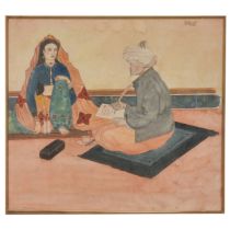 B. SEN (BIRESWAR) A MULLAH WRITING A LETTER FOR A LADY, 1897-1974, BENGAL SCHOOL