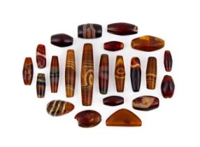 ASSORTMENT OF ANCIENT OR LATER DZI BEADS