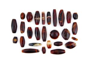 ASSORTMENT OF ANCIENT OR LATER DZI BEADS