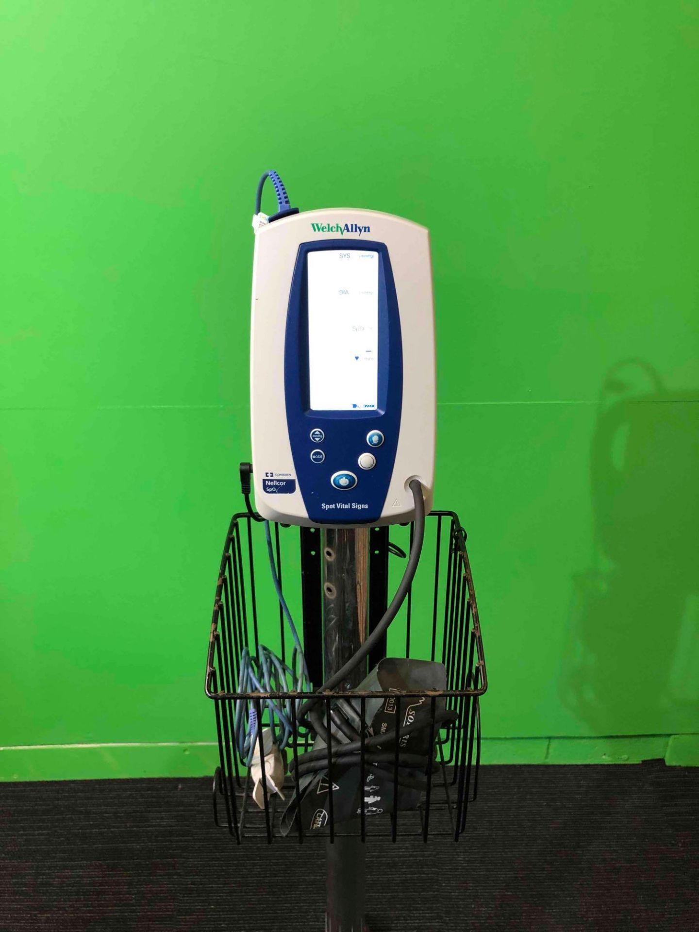 Welch Allyn Vital Signs Monitor on roll stand x 2 (Powers up?) - Image 2 of 4