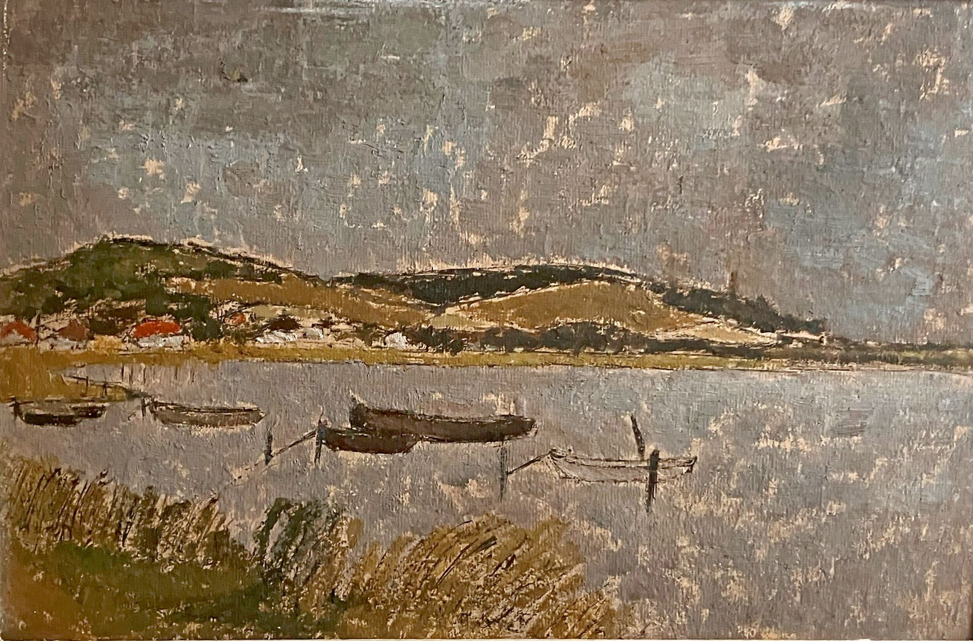 Meyer, Ursula (1923 Stettin – 1969 Greifswald) „Blick auf Kloster (Hiddensee)“