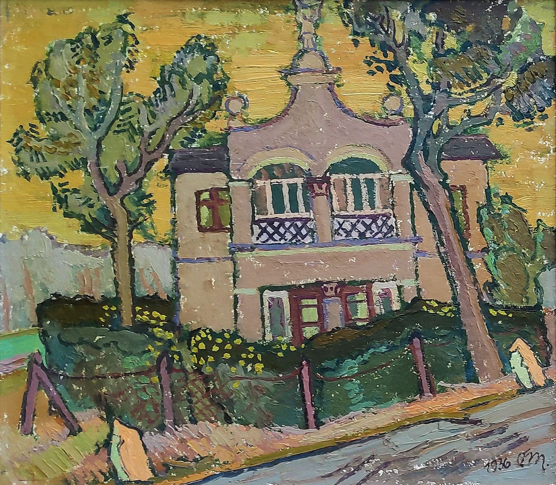 Manigk, Otto (1902 Breslau – 1972 Ückeritz) "Haus mit Vorgarten"