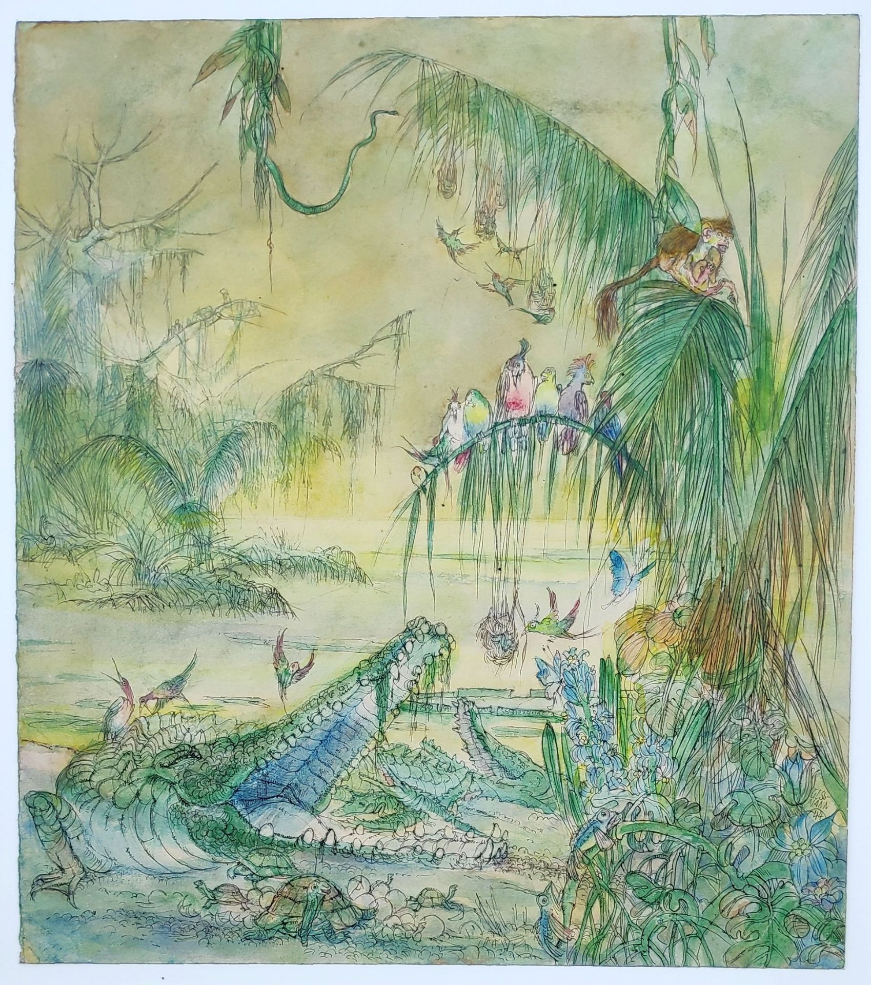 Goßmann, Gerhard (1912 Guben - 1994 Bad Saarow-Pieskow) „Am Amazonas I (Krokodil)“