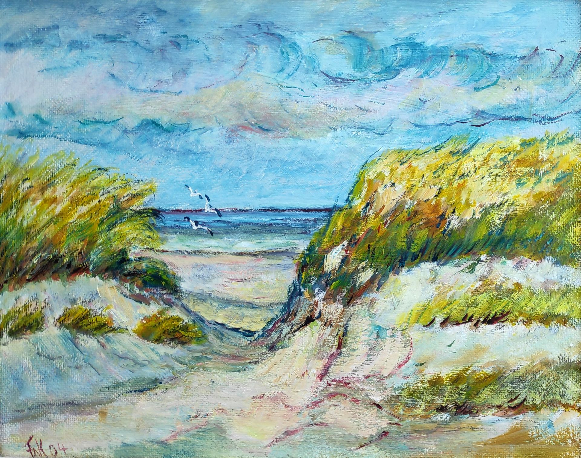 Kleinfeldt, Franz Walter (1919 Wolgast - 2008 Wolgast) „Strandzugang auf Usedom“