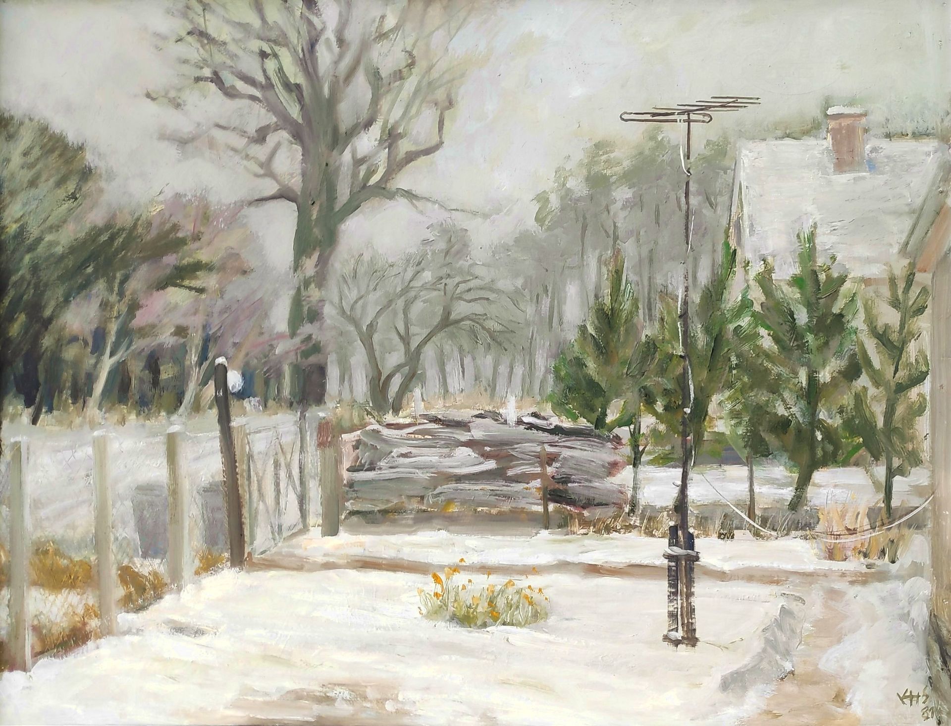 Sieger, Kurt Heinz (1917 Görlitz – 2002 Zempin) „Blick aus dem Zempiner Atelier auf die Hexenheide“