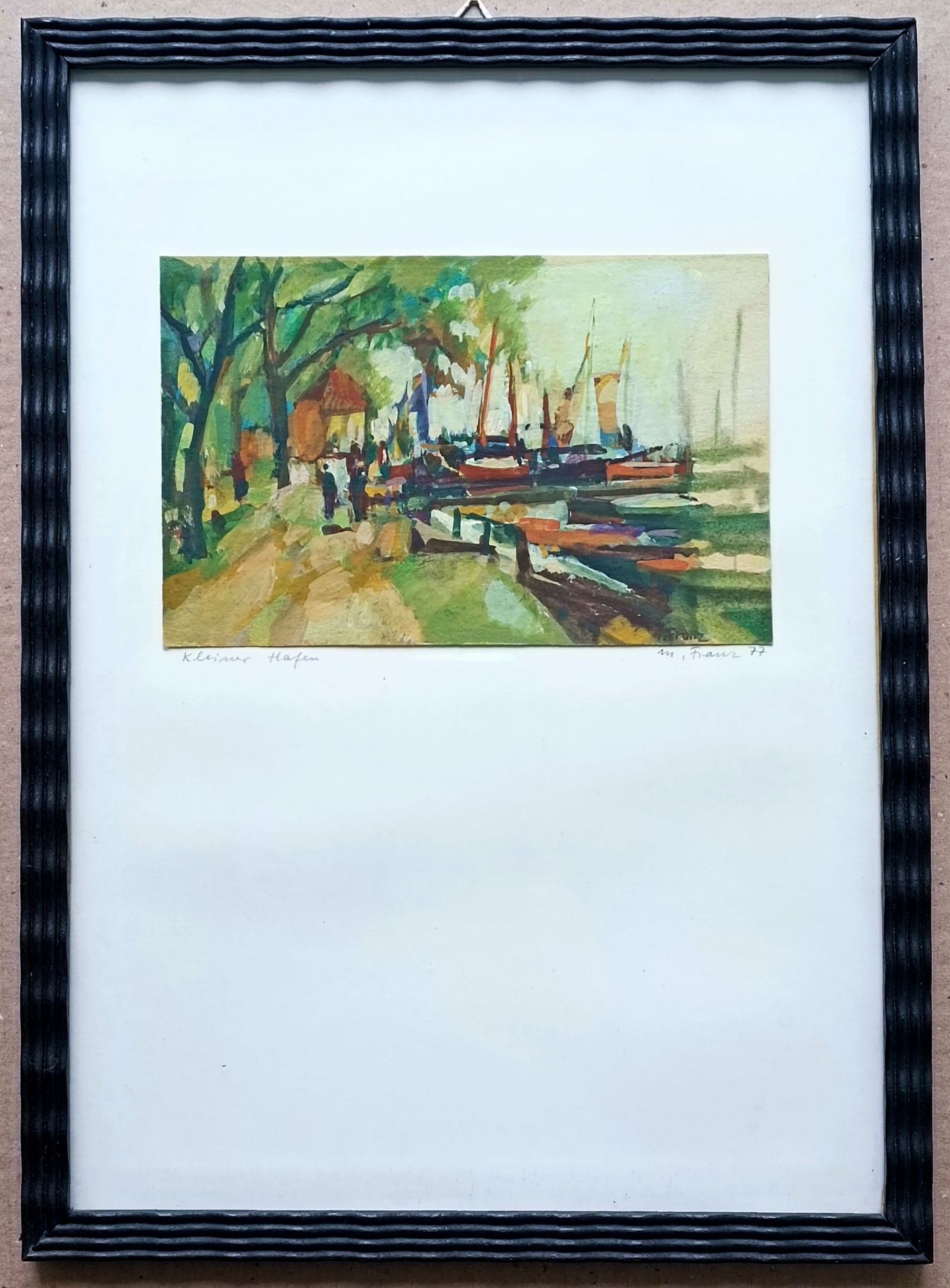 Franz, Martin (1928 Hamburg – 2016 Greifswald) „Kleiner Hafen“ - Bild 2 aus 3