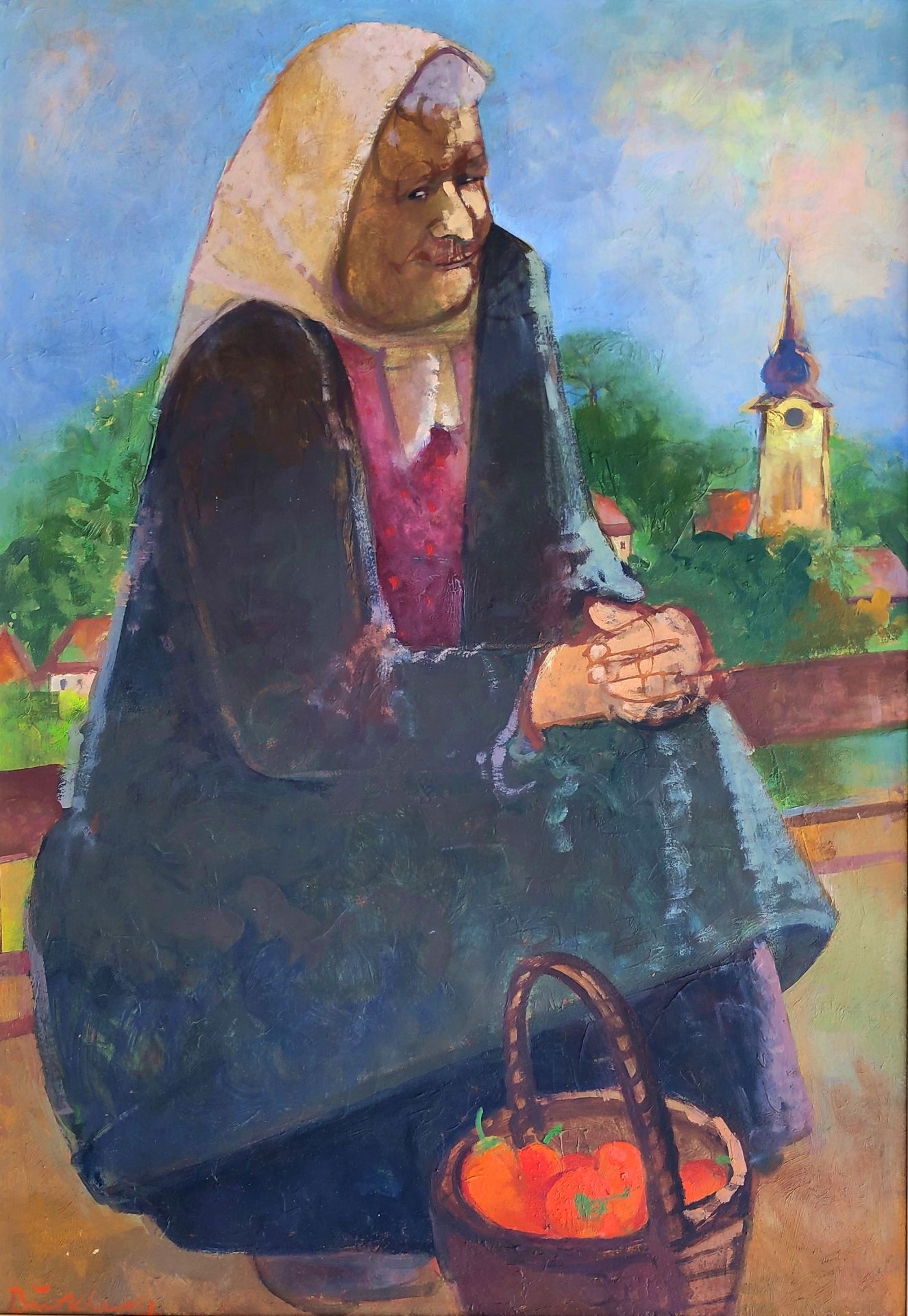 Burkhardt, Heinrich (1904 Altenburg/Thür. – 1985 Berlin) „Jelena (Fähre bei Visegrad)“