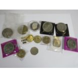 Three UK £2 Coins, A 925 Silver Trafalgar commemorative crown
