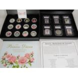 Collection of Silver plated copper coins to commemorate Lady Diana Spencer together with