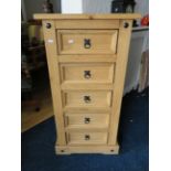 Pine made Five drawer chest