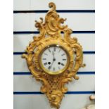 French made 19th Century chiming wall clock in Ormalu metal mount by Preston & Son . In good running
